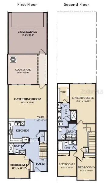 2D floor plan layout of this home in Lakehaven Estates, Clermont, FL (Image 3).