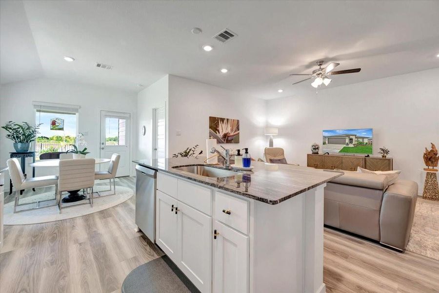 Furnished interior view inside a new home in Pelican Pointe, Texas City (Image 9).