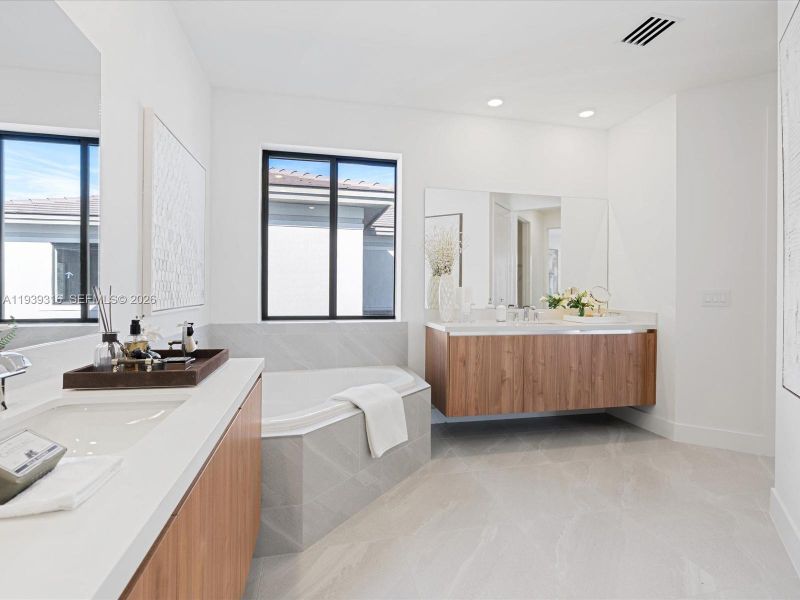 Furnished interior view inside a new home in , Miami (Image 14).