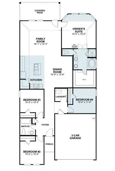 2D floor plan layout of this home in Magnolia Ridge, Magnolia, TX (Image 5).