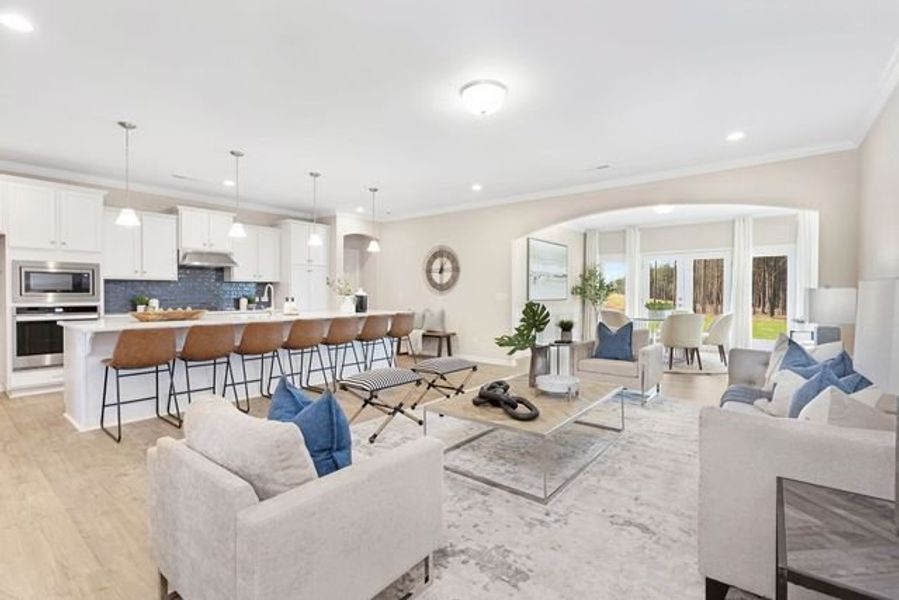 Representative furnished interior of a home built from the Broadway by True Homes in Wheatfield Estates, Statesville (Image 11).