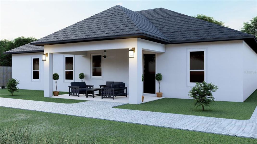 Exterior details and patio area of a home in , Citrus Springs (Image 3).