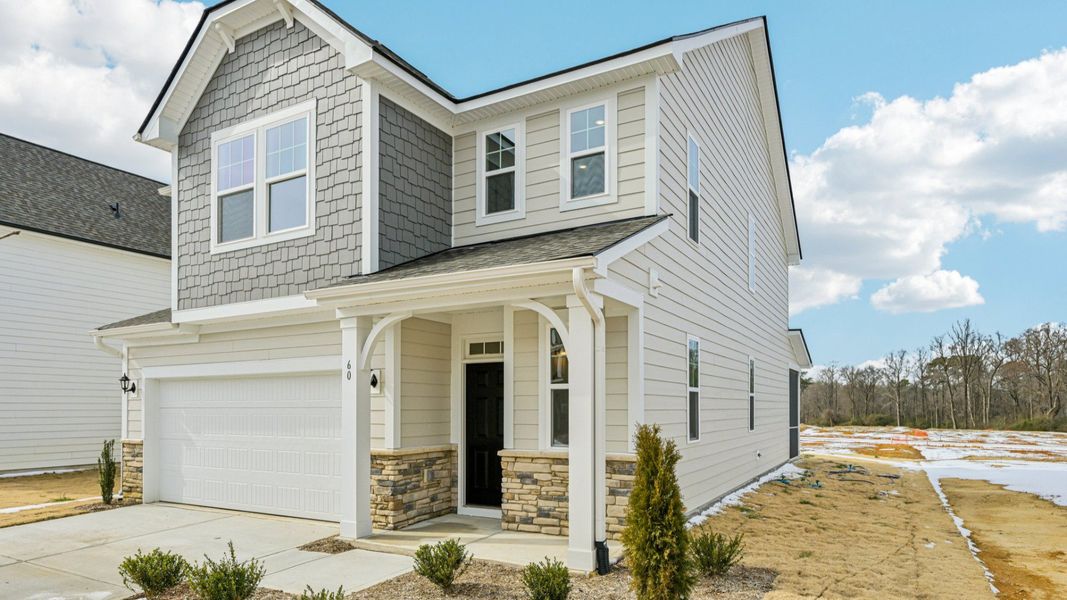 Representative furnished interior of a home built from the Merlot by DRB Homes in Station Pointe, Angier (Image 11).