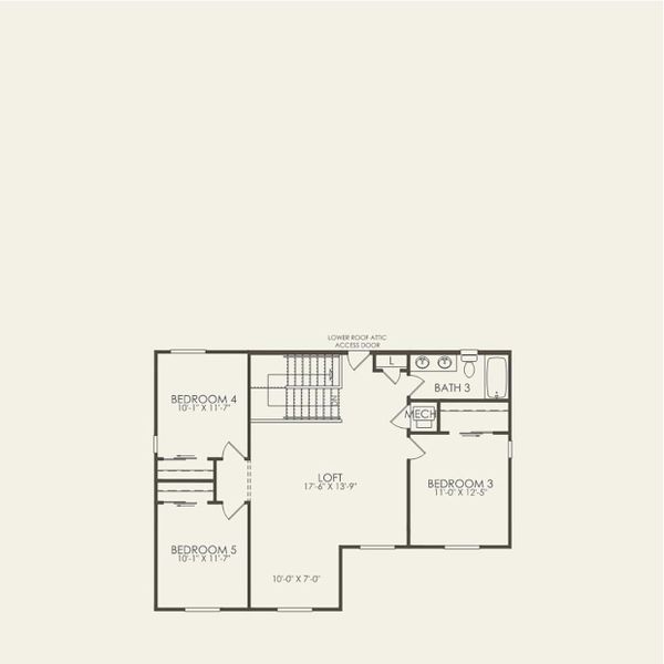 2D floor plan layout for the Starling by Pulte Homes in Alamar, Avondale, AZ (Image 3).