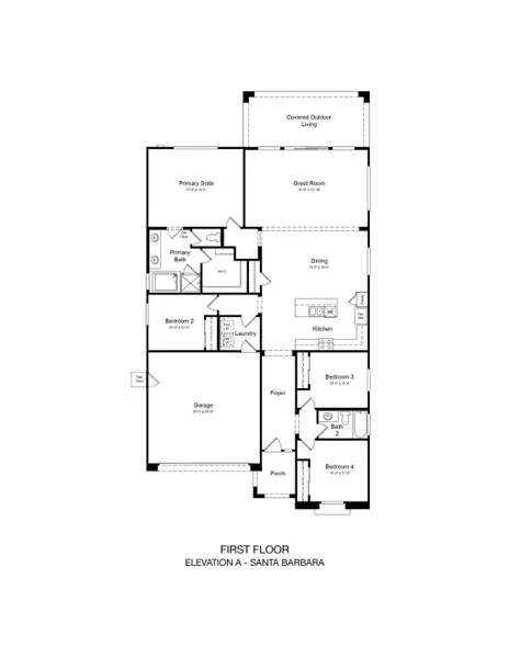 2D floor plan layout of this home in Rancho Mercado, Surprise, AZ (Image 4). 2D floor plan layout of this home in Rancho Mercado, Surprise, AZ (Image 4).