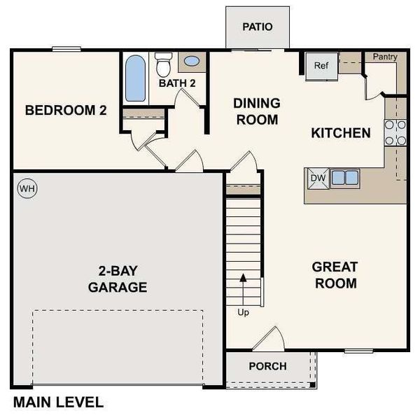 2D floor plan layout of this home in Kinsale, Macon, GA (Image 3).