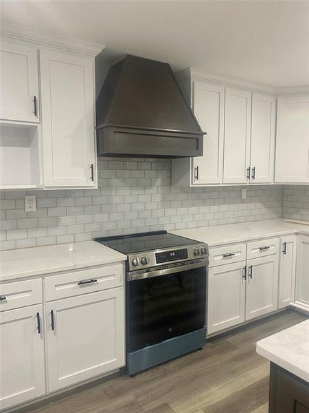 Newly installed cooktop and oven - post professional photo shoot