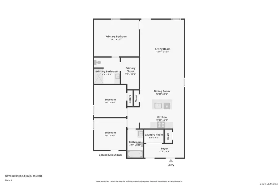 2D floor plan layout of this home in Navarro Fields, Seguin, TX (Image 3).