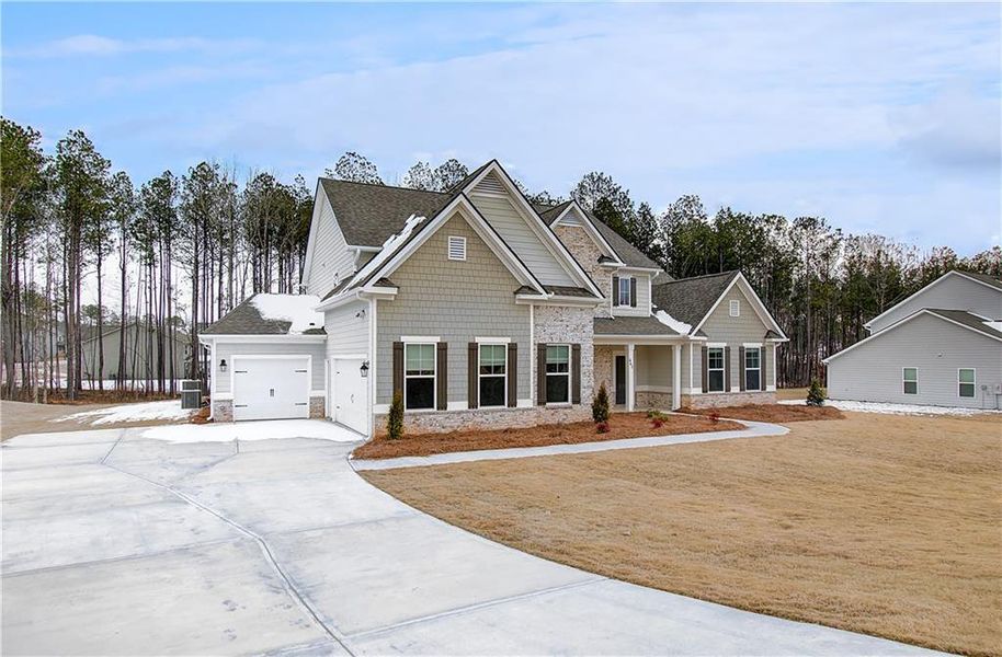 Front exterior of a new home in , Senoia, GA, highlighting curb appeal (Image 20).