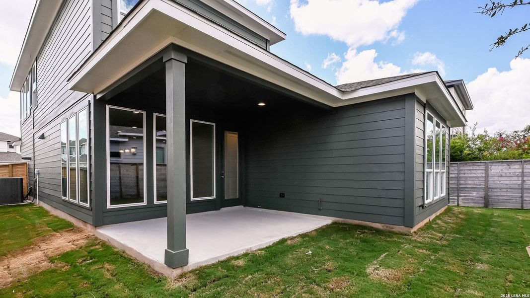 Exterior details and patio area of a home in Solms Landing, New Braunfels (Image 21). Exterior details and patio area of a home in Solms Landing, New Braunfels (Image 21).