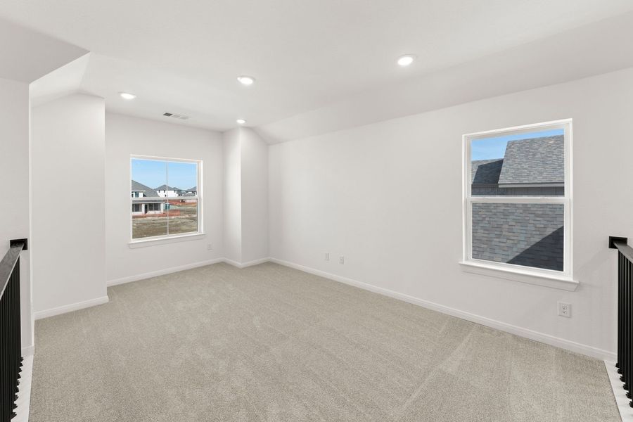 Spacious, unfurnished interior of a new home in Lily Creek at Sutton Fields, Aubrey (Image 26). Spacious, unfurnished interior of a new home in Lily Creek at Sutton Fields, Aubrey (Image 26).