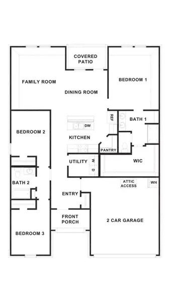 2D floor plan layout of this home in Arroyo Ranch, Seguin, TX (Image 3). 2D floor plan layout of this home in Arroyo Ranch, Seguin, TX (Image 3).
