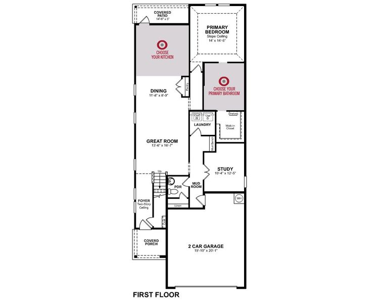 2D floor plan layout for the Sage by Beazer Homes in Churchill, Anna, TX (Image 3).