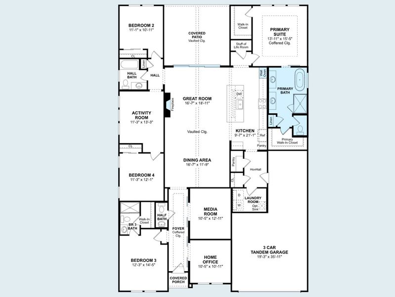 2D floor plan layout of this home in Elevon, Lavon, TX (Image 3). 2D floor plan layout of this home in Elevon, Lavon, TX (Image 3).