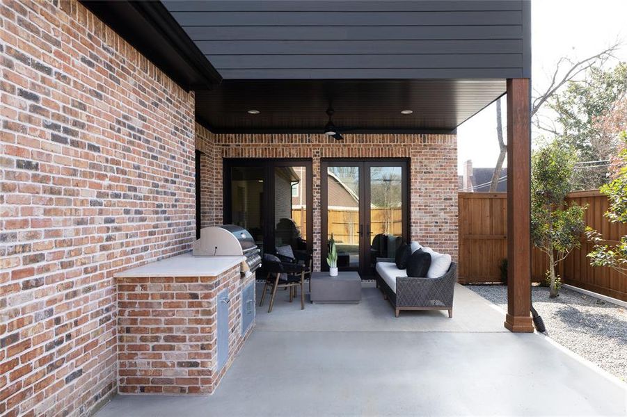 Exterior details and patio area of a home in , Dallas (Image 3). Exterior details and patio area of a home in , Dallas (Image 3).