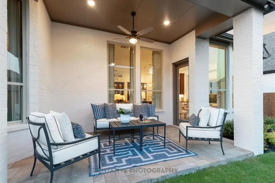 Exterior details and patio area of a home in Devonshire, Forney (Image 2).