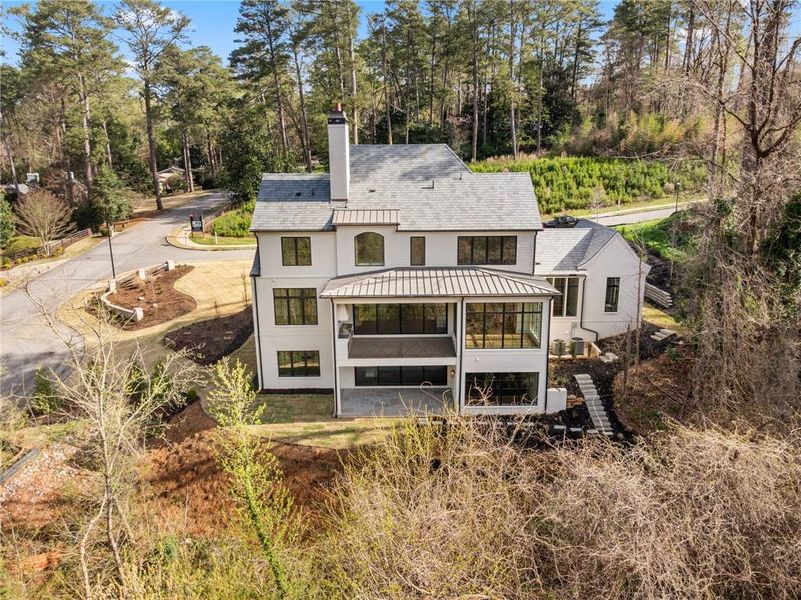 Front exterior of a new home in Blue Heron Walk, Atlanta, GA, highlighting curb appeal (Image 26).