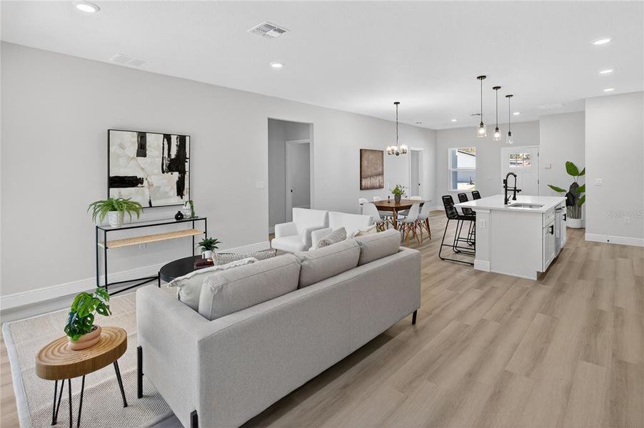 Furnished interior view inside a new home in , Dunnellon (Image 16).