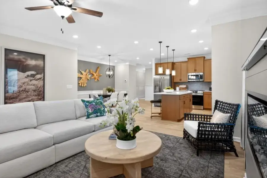 Furnished interior view inside a new home in Summerfield Place, Carrollton (Image 21). Furnished interior view inside a new home in Summerfield Place, Carrollton (Image 21).