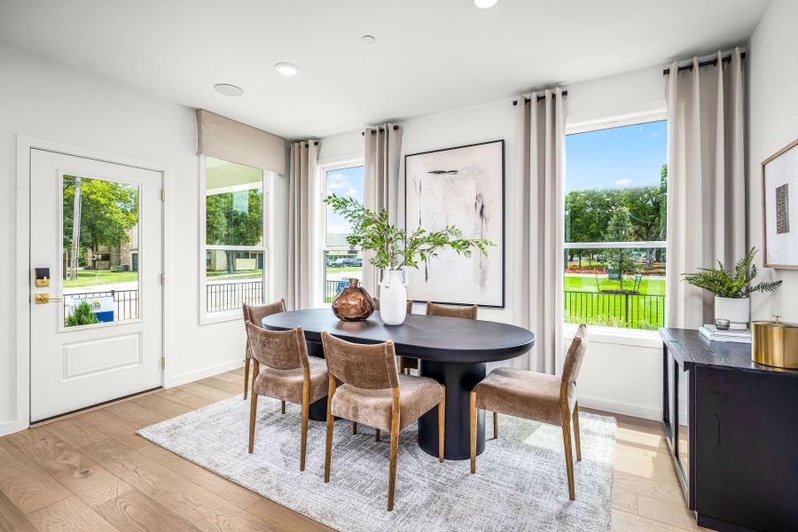 Representative furnished interior of a home built from the Easton by Pulte Homes in Monarch on Main, Round Rock (Image 8). Representative furnished interior of a home built from the Easton by Pulte Homes in Monarch on Main, Round Rock (Image 8).