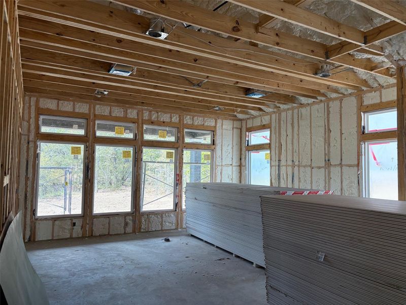 In-progress construction of a new home in The Colony- Pine Cove, Bastrop, TX (Image 7). In-progress construction of a new home in The Colony- Pine Cove, Bastrop, TX (Image 7).