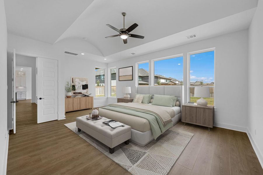 Furnished interior view inside a new home in Bridgeland, Cypress (Image 27).