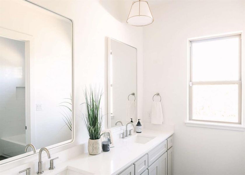 Bathroom featuring vanity