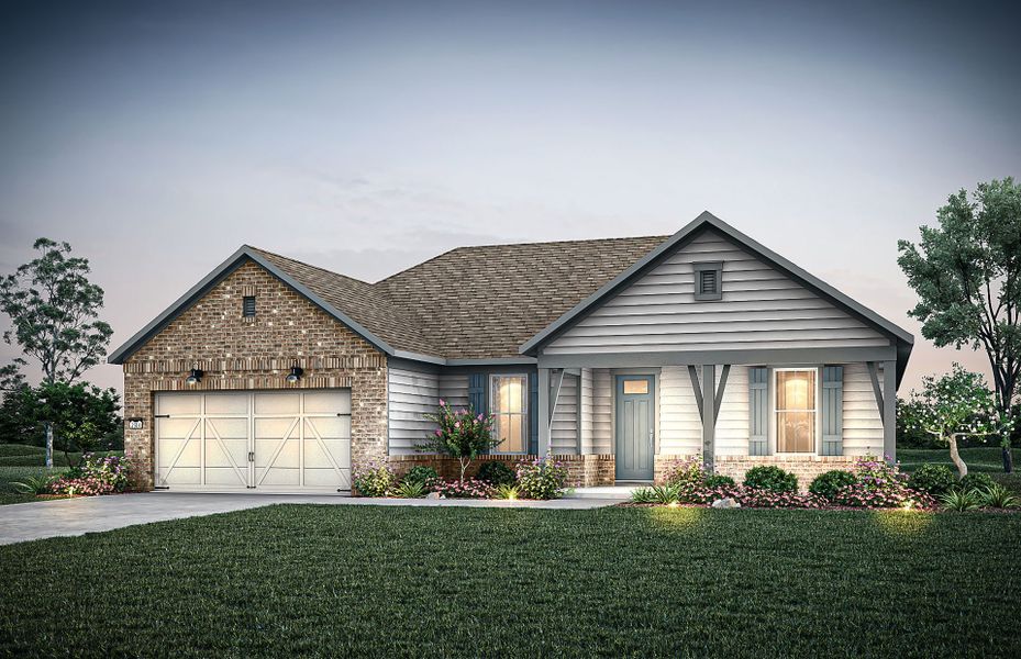 Representative exterior photo of a completed home built from the Stardom by Del Webb in Del Webb Southern Oaks, Newnan, GA (Image 17).