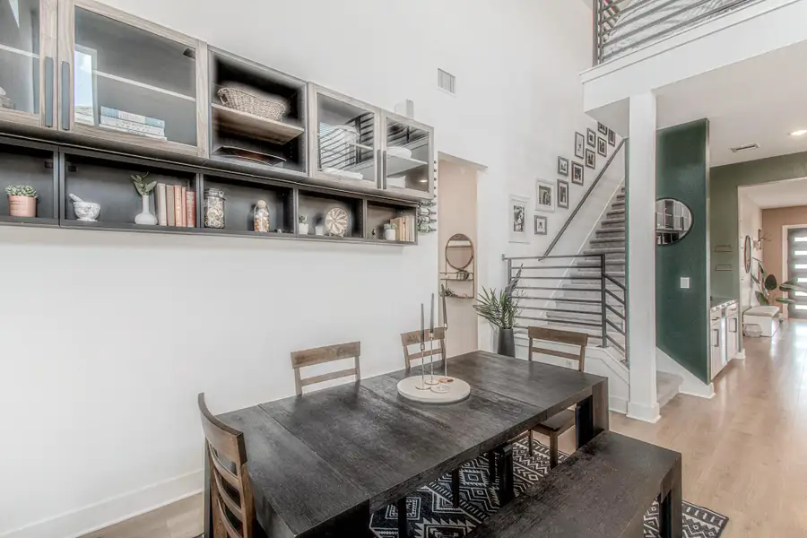 The dining area is ideal for everyday living and entertaining.