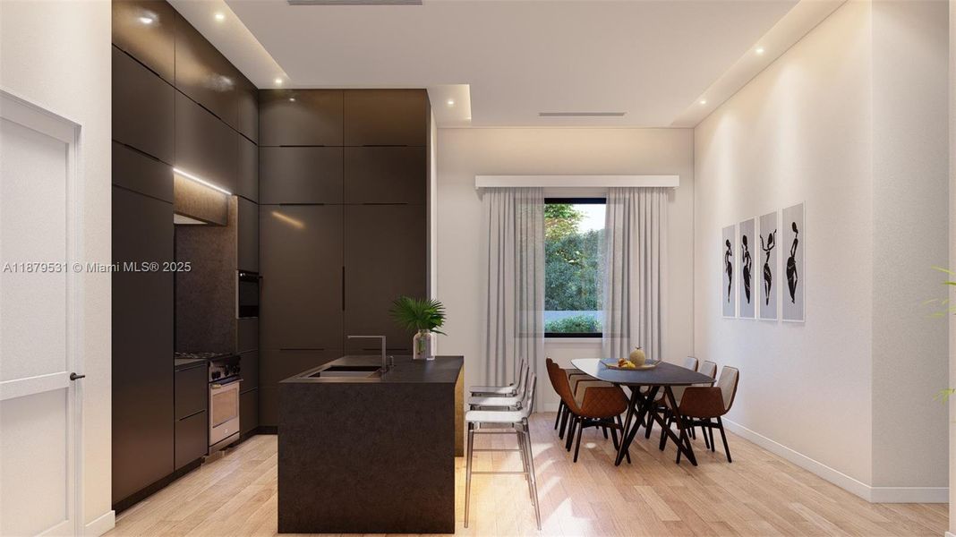 Furnished interior view inside a new home in , Miami (Image 6). Furnished interior view inside a new home in , Miami (Image 6).