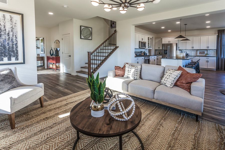 Representative furnished interior of a home built from the Twain by Hartford Homes in Trailside, Timnath (Image 9).