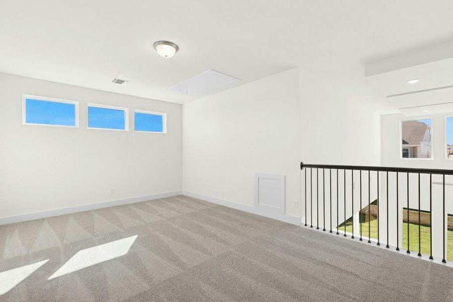 Spare room with carpet flooring and recessed lighting Spare room with carpet flooring and recessed lighting