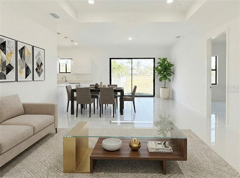 Furnished interior view inside a new home in , Cape Coral (Image 4).