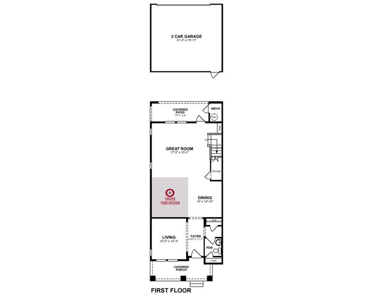 2D floor plan layout of this home in Aulin Square, Oviedo, FL (Image 5).