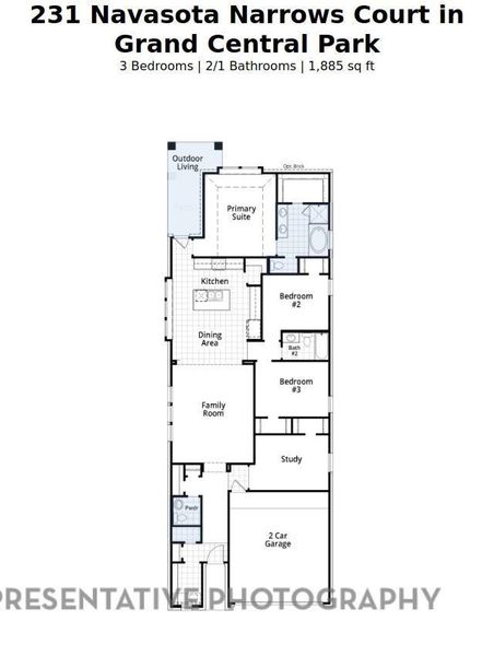 2D floor plan layout of this home in Grand Central Park: 40ft. lots, Conroe, TX (Image 3). 2D floor plan layout of this home in Grand Central Park: 40ft. lots, Conroe, TX (Image 3).