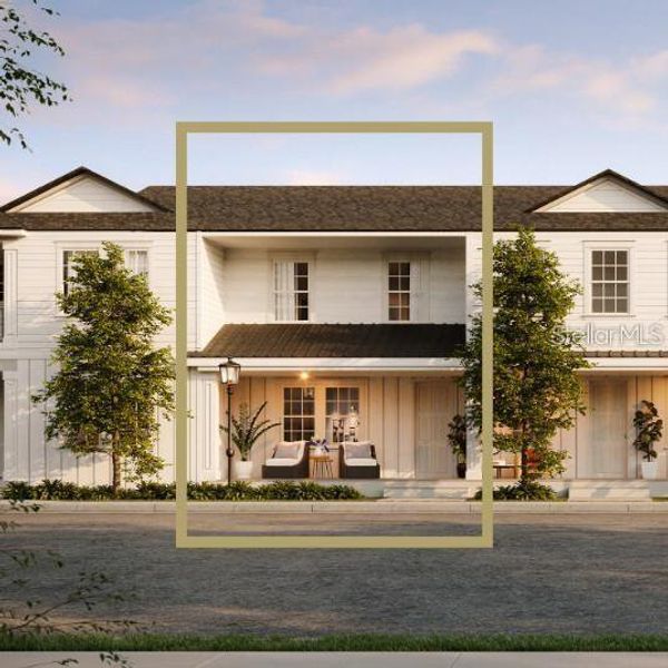 Front exterior of a new home in Lakeview Village Estates, Winter Garden, FL, highlighting curb appeal (Image 2). Front exterior of a new home in Lakeview Village Estates, Winter Garden, FL, highlighting curb appeal (Image 2).