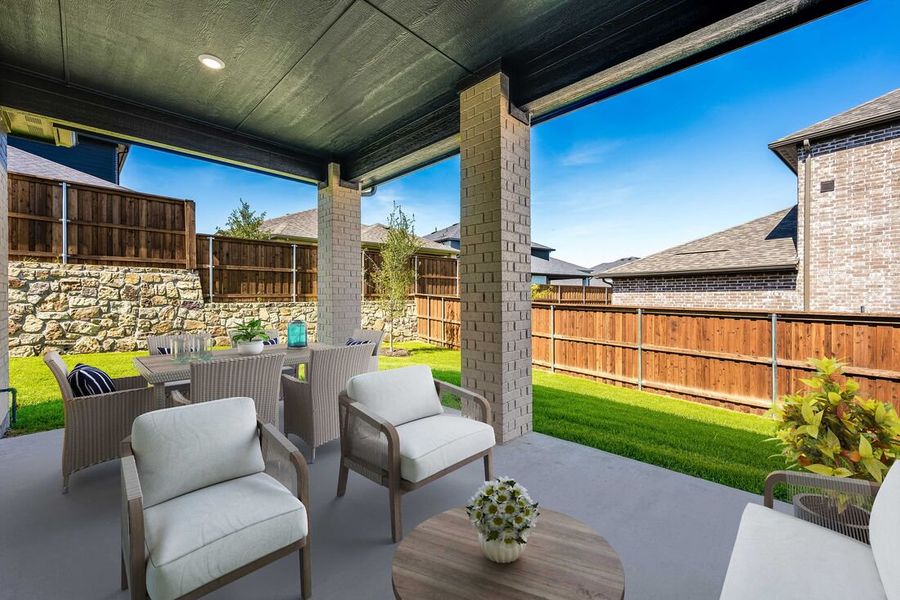 Representative exterior details of a home built from the Camelia by Taylor Morrison in Stoneridge, Melissa (Image 3).