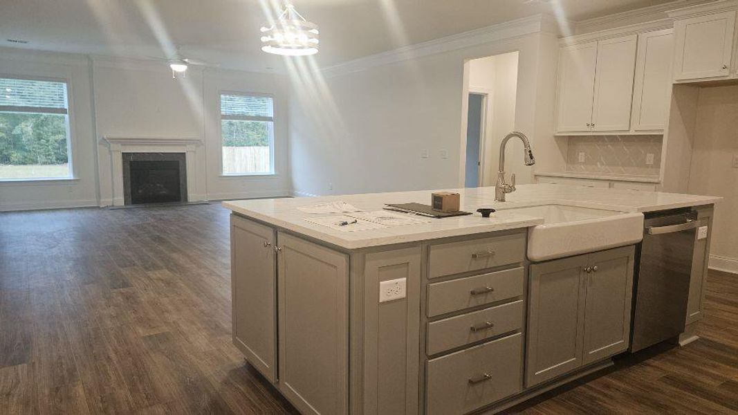 Furnished interior view inside a new home in The Enclave at French Quarter Creek, Huger (Image 5). Furnished interior view inside a new home in The Enclave at French Quarter Creek, Huger (Image 5).