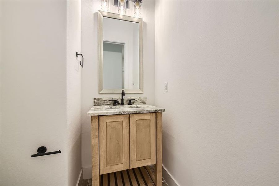 Bathroom featuring vanity