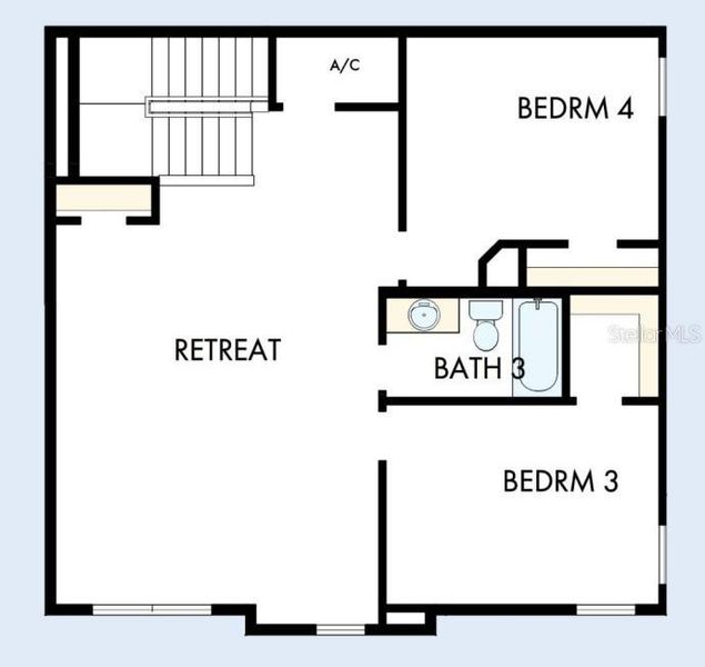2D floor plan layout of this home in Coasterra, Palmetto, FL (Image 3).