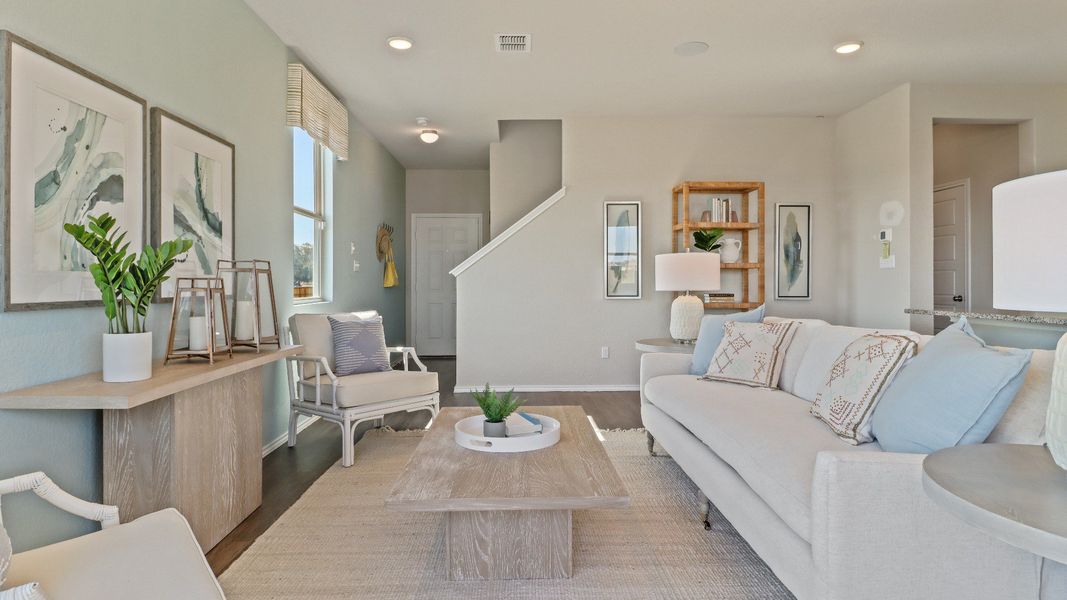 Furnished interior view inside a new home in Somerset Trails, San Antonio (Image 8). Furnished interior view inside a new home in Somerset Trails, San Antonio (Image 8).