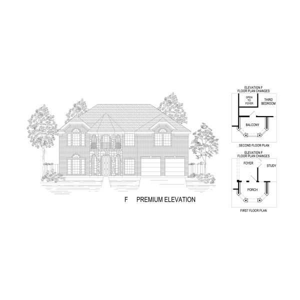 Representative rendering of the exterior for the Hillcrest 2F (w/Media) by First Texas Homes (Image 10).