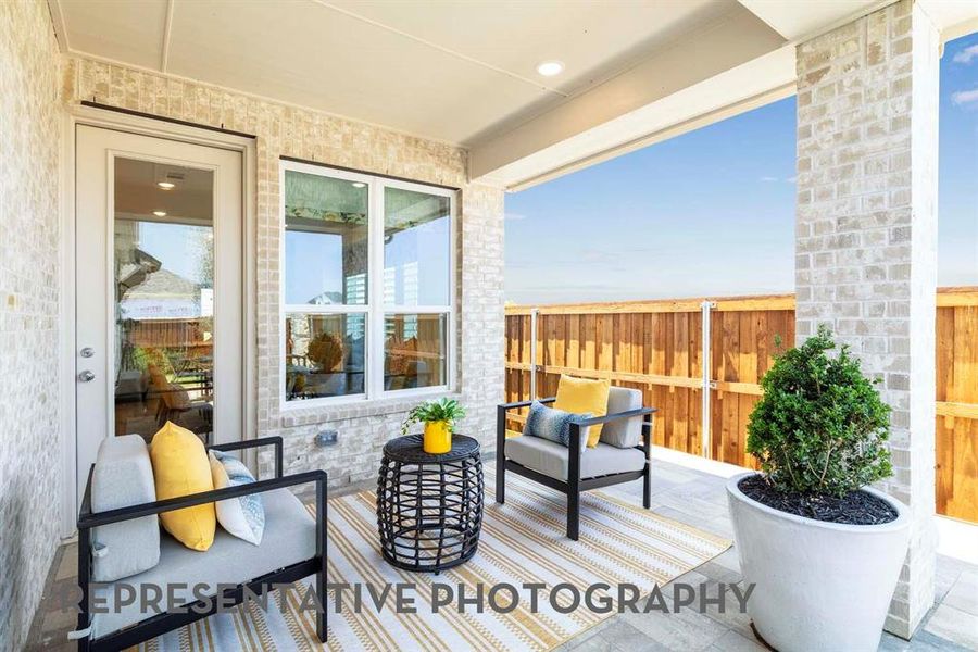 Exterior details and patio area of a home in Mosaic, Celina (Image 2).