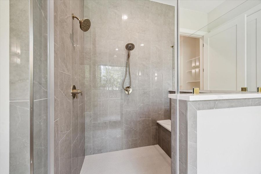 Oversized walk-in shower