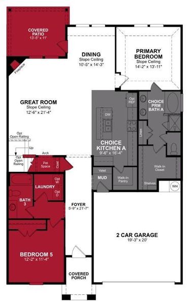 Beazer Homes Villages of Hurricane Creek Rainier Floorplan.
