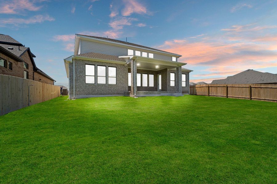 Rear of Home and Private Backyard - Representative Photo