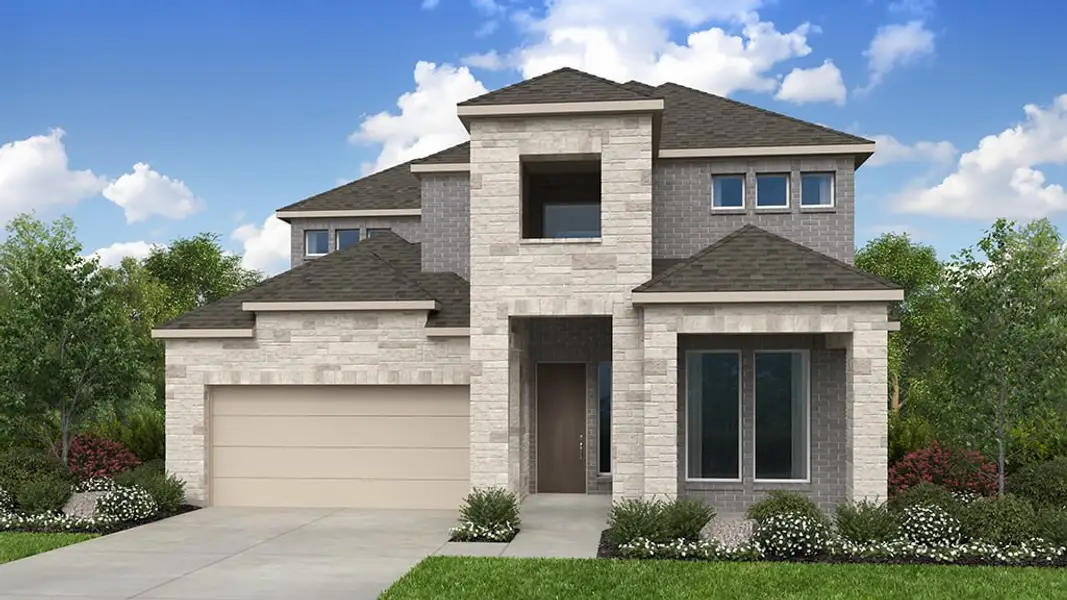 Representative exterior photo of a completed home built from the Windsor by Taylor Morrison in Easton Park, Austin, TX (Image 17). Representative exterior photo of a completed home built from the Windsor by Taylor Morrison in Easton Park, Austin, TX (Image 17).