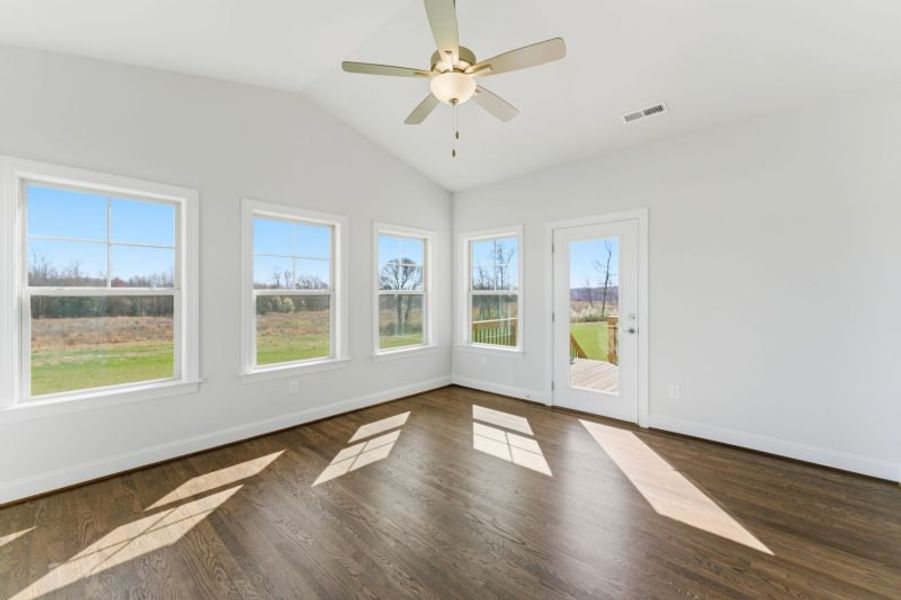 Representative unfurnished interior of a home built from the Hampton by Keystone Homes NC in Preserve at Carriage Cove, Oak Ridge (Image 83).