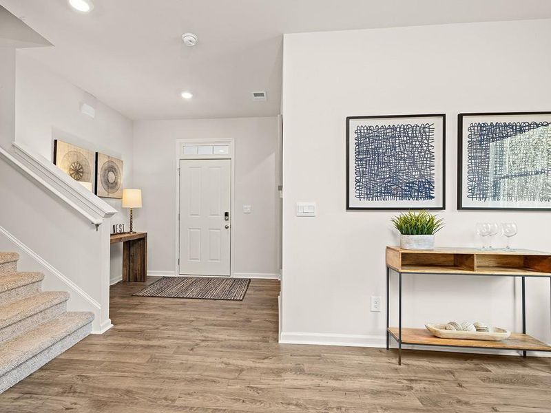 Furnished interior view inside a new home in Oaks at Cedar Grove, Fairburn (Image 13).