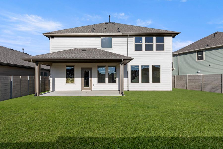 Exterior details and patio area of a home in Discovery Collection at Painted Tree Village, McKinney (Image 3). Exterior details and patio area of a home in Discovery Collection at Painted Tree Village, McKinney (Image 3).